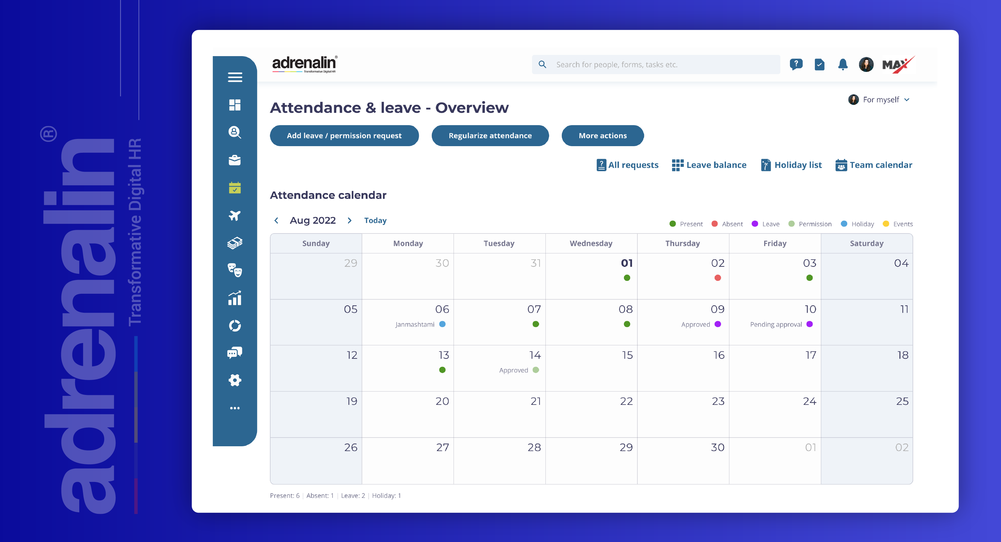 screenshot of Adrenalin Max